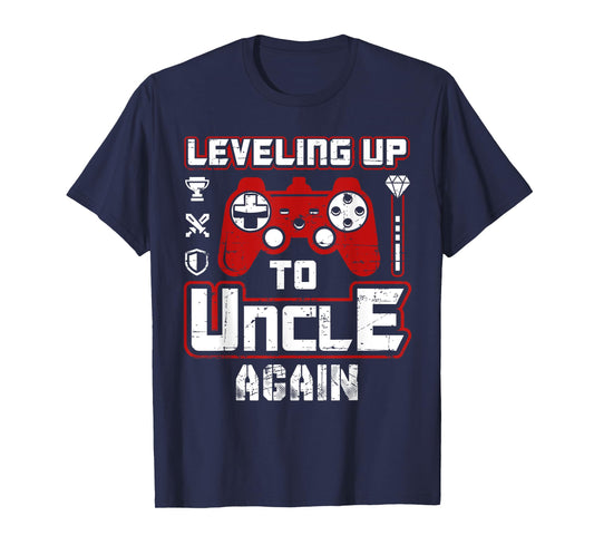 Leveling Up To Uncle Again Pregnancy Announcement T-Shirt