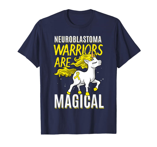 Neuroblastoma Warrior Nerve Tissue Unicorn Cancer Gift T-Shirt