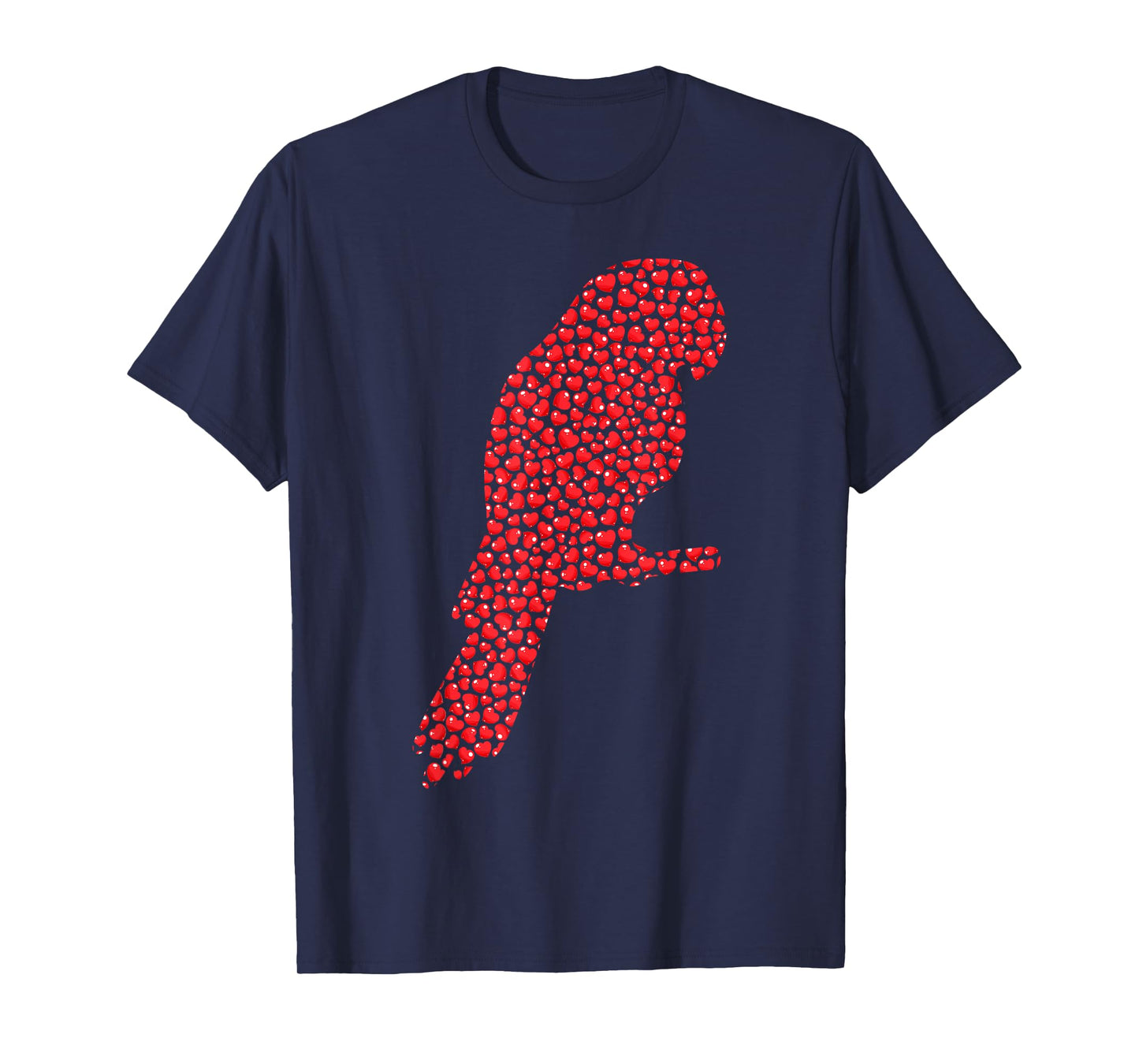 Parrot Bird Lover Heart Shape Parrot Valentine's Day T-Shirt