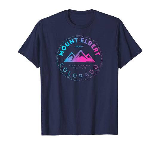 Mount Elbert Colorado 14er - Retro Rocky Mountain T-Shirt