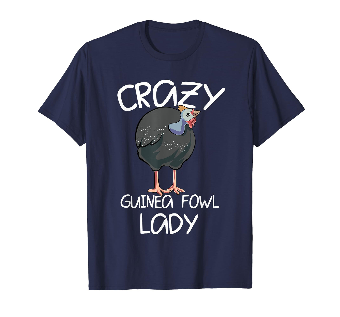 Crazy Guinea Fowl Lady T-Shirt