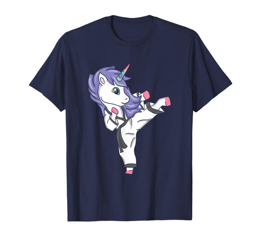 Funny Unicorn Karate Girl I Taekwondo Martial Arts T-Shirt