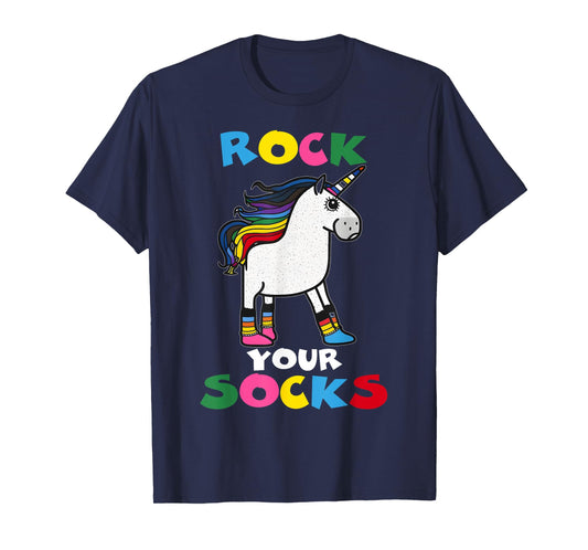 WORLD DOWN SYNDROME DAY Rock Your Socks Unicorn T-Shirt