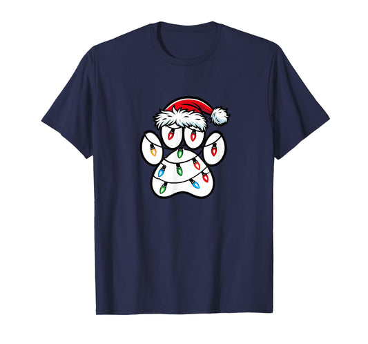 Christmas Dog Paw Christmas Dog Xmas Men Women Kids T-Shirt