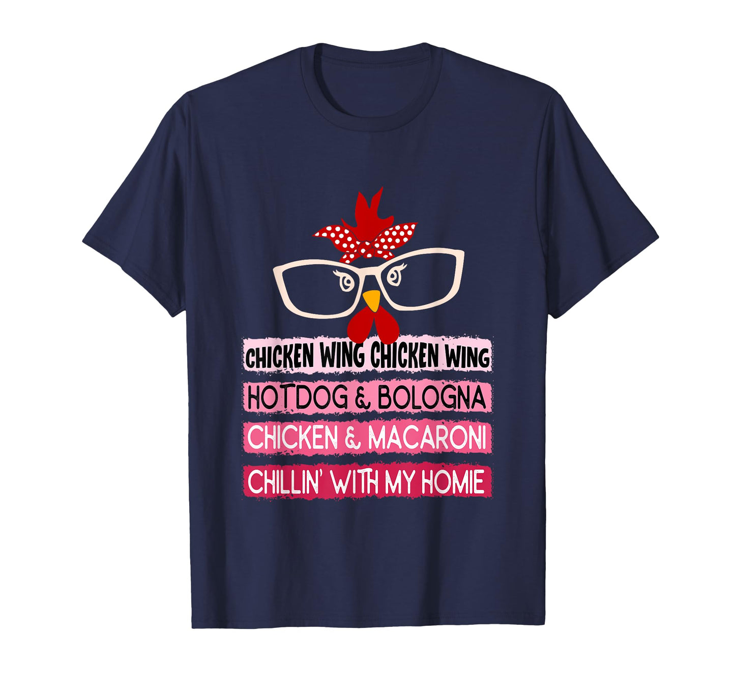 Cooked Chicken Wing Chicken Wing Hot Dog Bologna Macaroni Men Women Girls Kids T-Shirt