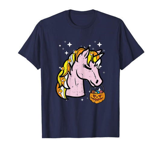 Halloween Unicorn Trick Or Treat Costume Girls Kids Youth T-Shirt