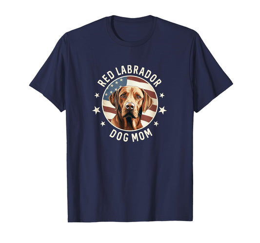 Red Labrador Retriever Dog Mom T-Shirt
