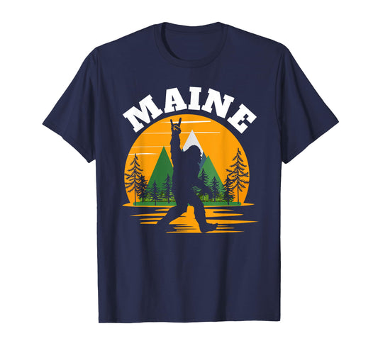 Maine US State Bigfoot Sasquatch T-Shirt