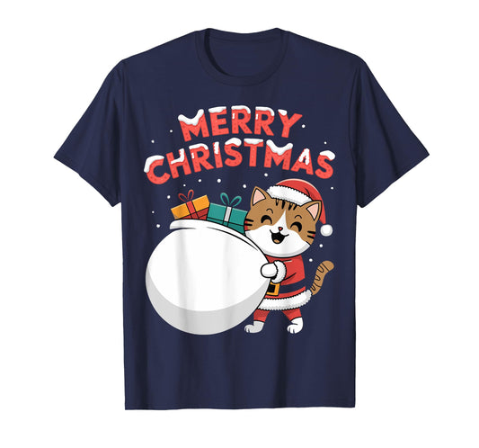 Merry Christmas Cat T-Shirt