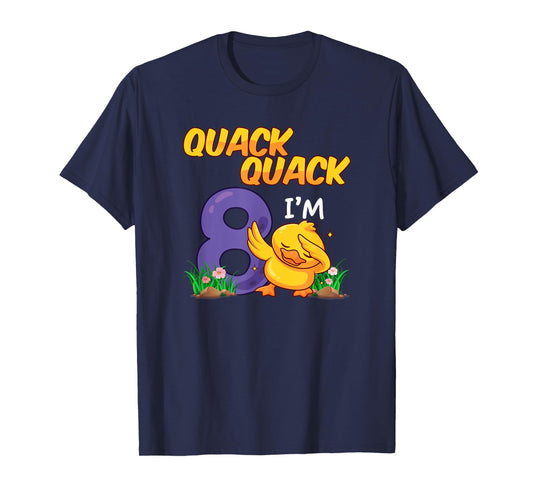8 Year Old Gifts Boys Girls Teens Dabbing Duck 8th Birthday T-Shirt