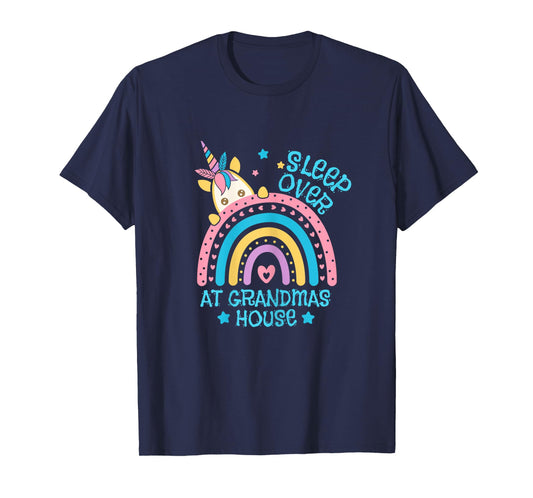 Unicorn Slumber Party Sleepover At Grandmas House T-Shirt