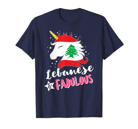 Lebanese Unicorn Lebanon Flag T-Shirt