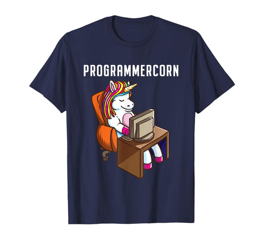 Funny Programmer Unicorn Programming Coding Nerd Girls Gift T-Shirt