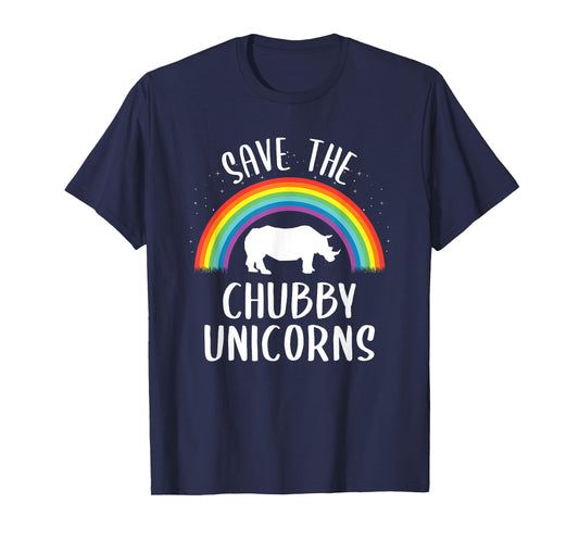 Rainbow Save The Chubby Unicorns T-Shirt