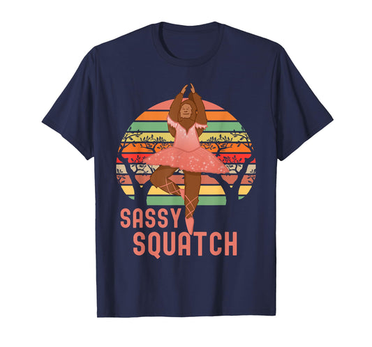 Sassy Squatch, In A Tutu & Ballet Shoes, Bigfoot Ballerina T-Shirt