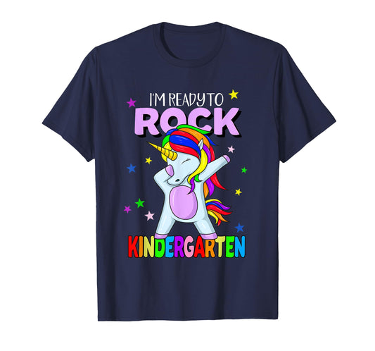 Rock Kindergarten Dabbing Unicorn Girls Back To School T-Shirt