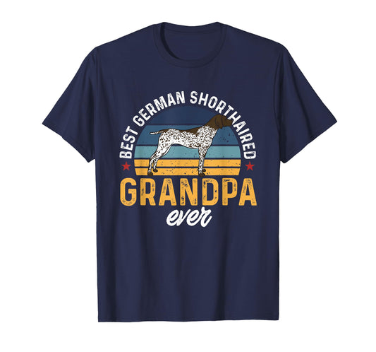 Best German Shorthaired Pointer Grandpa Ever GSP Dog T-Shirt