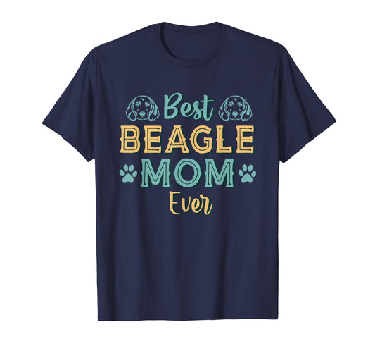 Best Beagle Mom Ever Beagle Dog Mom Vintage T-Shirt