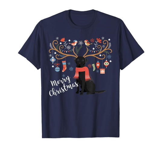 Black Labrador Retriever Christmas Shirt Dog
