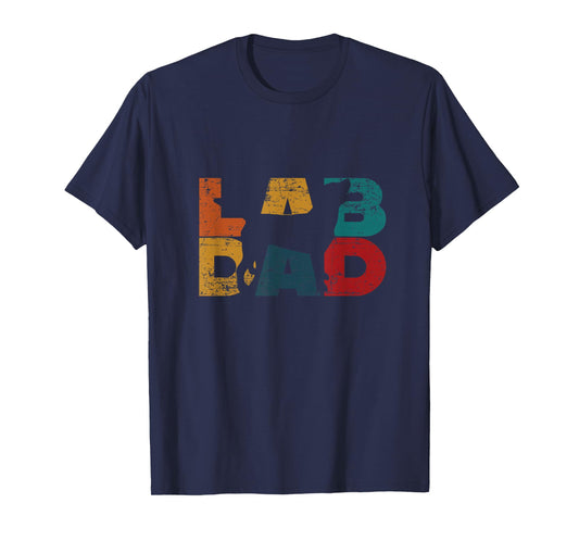 Retro Lab Lover Labrador Black Lab Dad T-Shirt