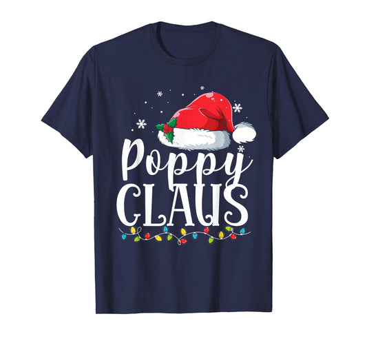 Poppy Claus Christmas Family Matching Pajamas Funny Xmas T-Shirt
