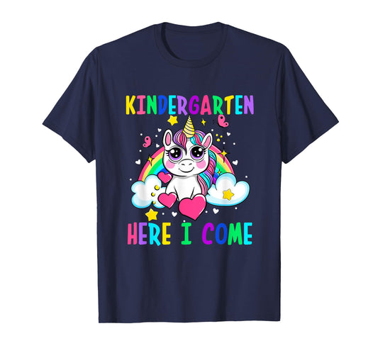 Cute Unicorn Kindergarten Here I Come School Kindergarten T-Shirt