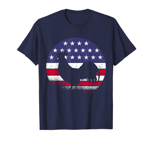 Chickens American Flag USA Rooster Women Men T-Shirt