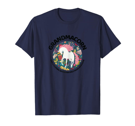 Grandmacorn Like A Grandma Only Awesome Sewing Unicorn Gift T-Shirt