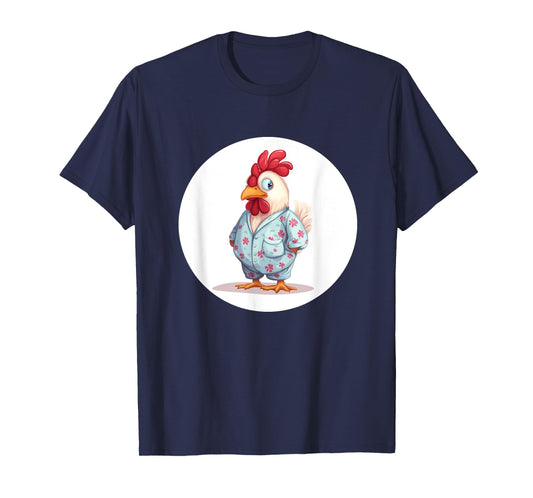 Fun looking Chicken in Pajama for Rooster Dreamer T-Shirt