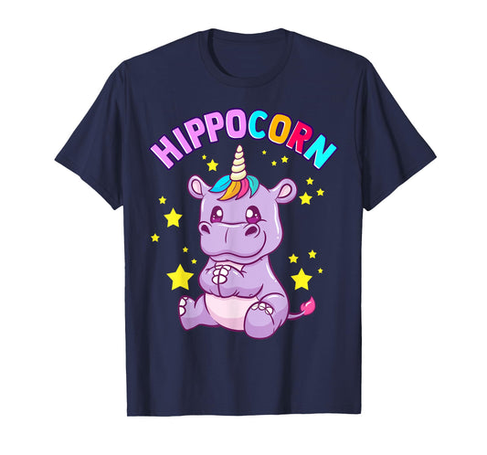 Hippocorn Hippo Unicorn Hippopotamus Magical Squad T-Shirt