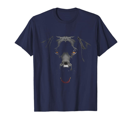 Black Labrador Retriever Dog Lab Face T-Shirt