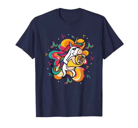 Unicorn Playing French Horn T-Shirt