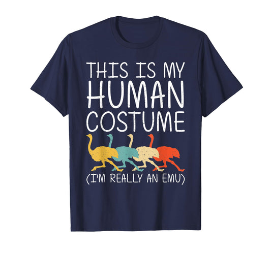 Emu Halloween Human Costume Ostrich Bird Rhea Easy DIY Gift T-Shirt