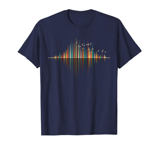 The Sounds Of Nature Retro Music Sound Wave T-Shirt