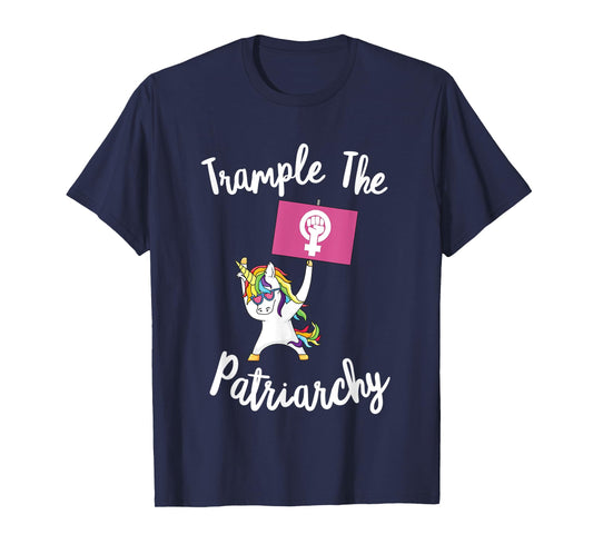 Feminist Unicorn Trample The Patriarchy Activist Flag Resist T-Shirt
