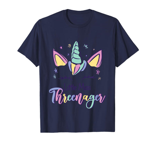 Little Miss Threenager Birthday 3 Years T-Shirt