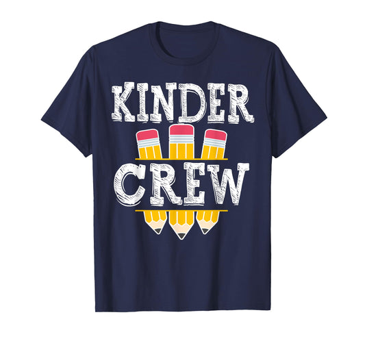 Kinder Crew Fun Kindergarten Squad Teacher 1st Day of School T-Shirt