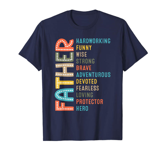 dad hardworking strong brave protector hero fathers day T-Shirt