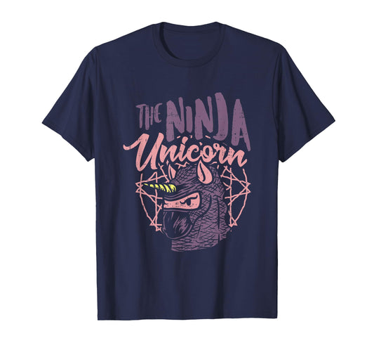The Ninja Unicorn - Fantasy Assassin with stabbing Horn T-Shirt