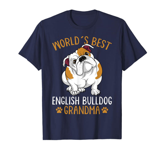 World´s Best English Bulldog Grandma Dog Owner Funny Women T-Shirt