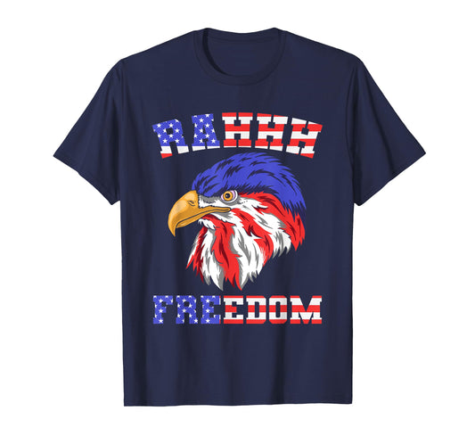 Rahhh Freedom Eagle 4th of July American Flag Usa Meme T-Shirt for Women Men