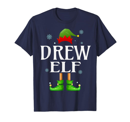 Drew Elf Xmas Funny Men's Family Matching Christmas Drew T-Shirt