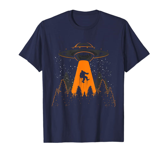 Funny Yeti Sasquatch Alien Bigfoot UFO Abduction Bigfoot T-Shirt