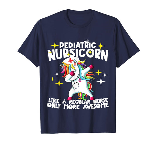 Pediatric Nursicorn Like A Regular Nurse Dabbing Unicorn RN T-Shirt