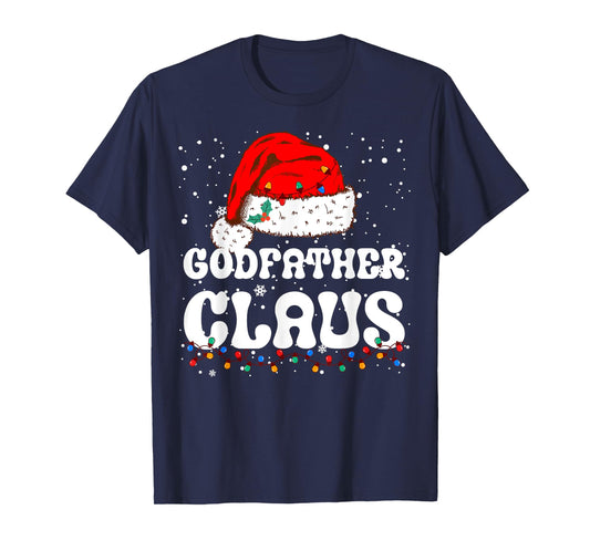 Godfather Claus Christmas Daddy Santa Family Matching Pajama T-Shirt