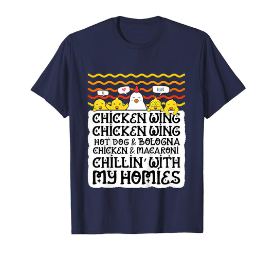 Kids Chicken Wing Chicken Wing Hot Dog and Bologna Macaroni T-Shirt