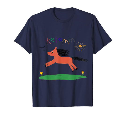 Funny Ketamin Vintage Art Graphic Unicorn T-Shirt