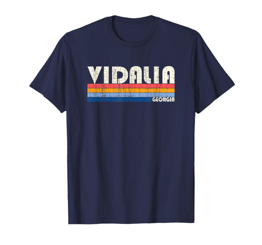 Vintage Retro 70s 80s Style Hometown of Vidalia, GA T-Shirt