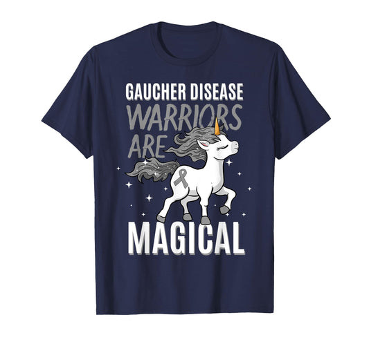 Gaucher Disease Warrior Unicorn Awareness Ribbon Supporter T-Shirt