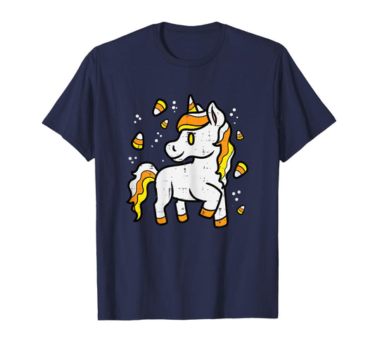 Halloween Unicorn Candy Corn Costume Girls Kid Toddler Women T-Shirt